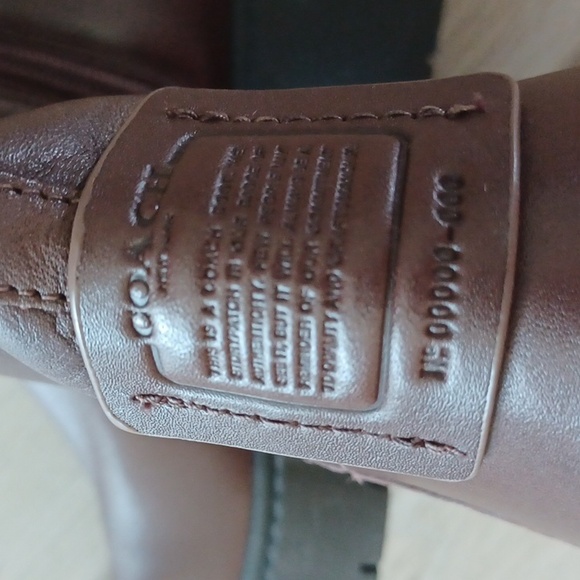 NEW COACH Lilli Leather Lug Sole Riding Platform Boots Sz 6B Walnut #20299953 - Picture 10 of 16